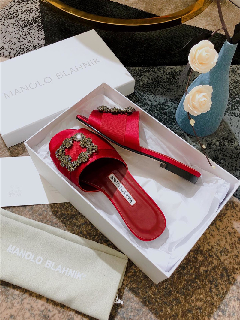 Manolo Blahnik silk slippers - Image 2