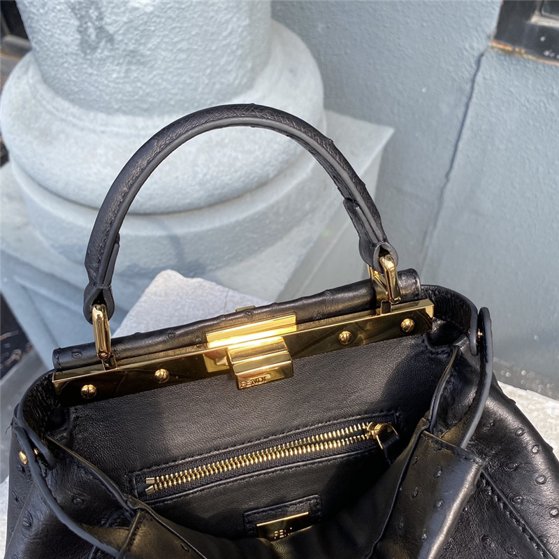 fendi ostrich leather peekaboo bag - Image 5