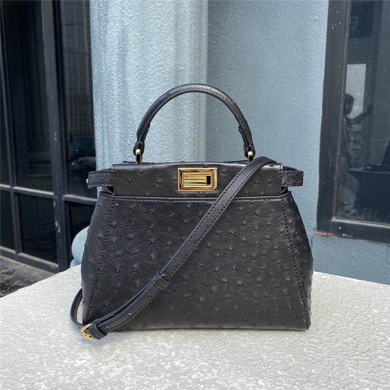 fendi ostrich leather peekaboo bag - Image 2