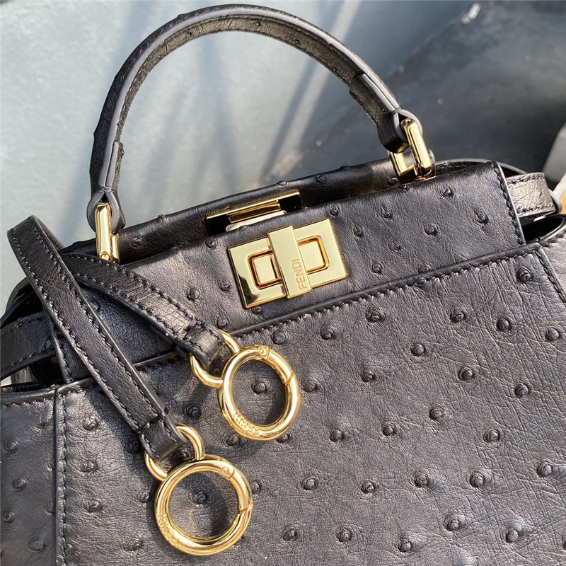 fendi ostrich leather peekaboo bag - Image 8