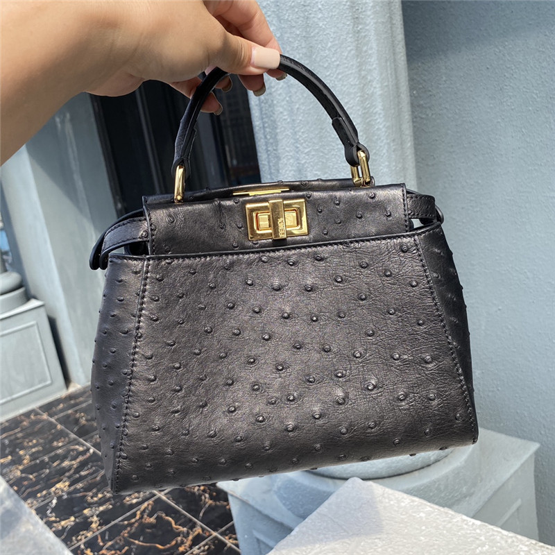 fendi ostrich leather peekaboo bag - Image 9