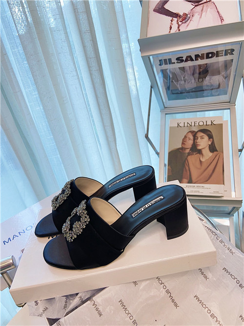 manolo blahnik heel slippers