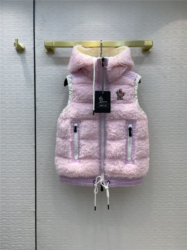 moncler lamb wool down vest