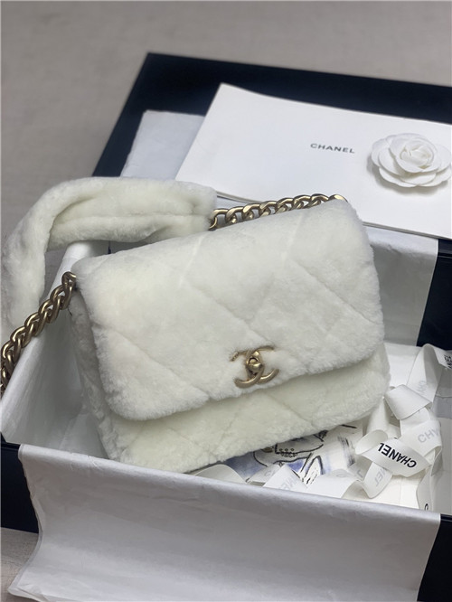 chanel wool flap bag