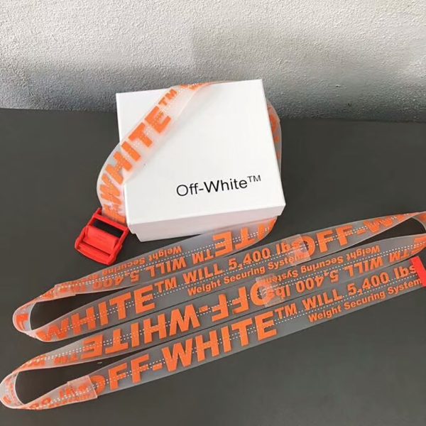 Off White Shoulder Strap Belt(Orange)