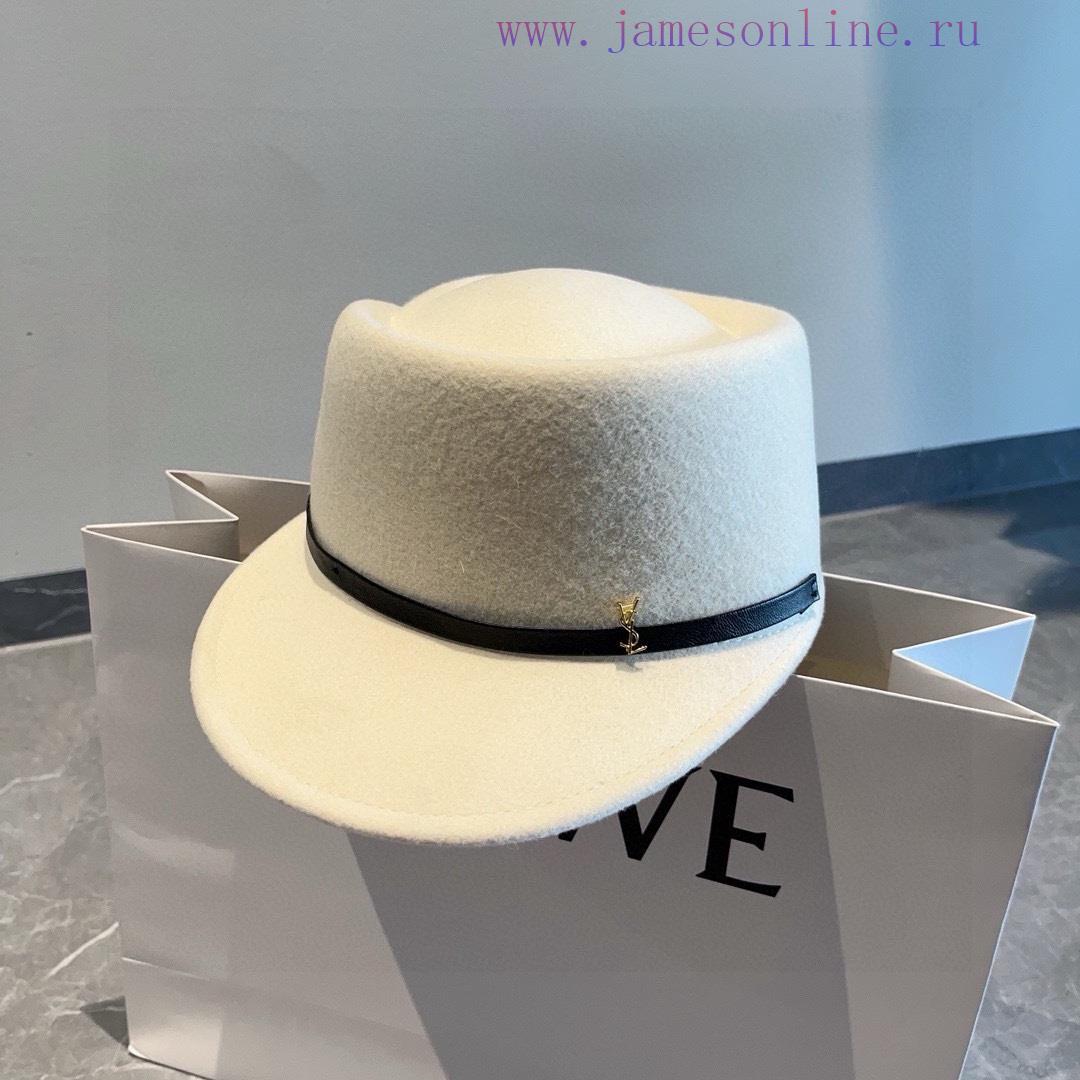 YSL Saint Laurent woolen military hat, autumn and winter duck tongue knight hat, made of 1006tt7r3z0 - Image 5