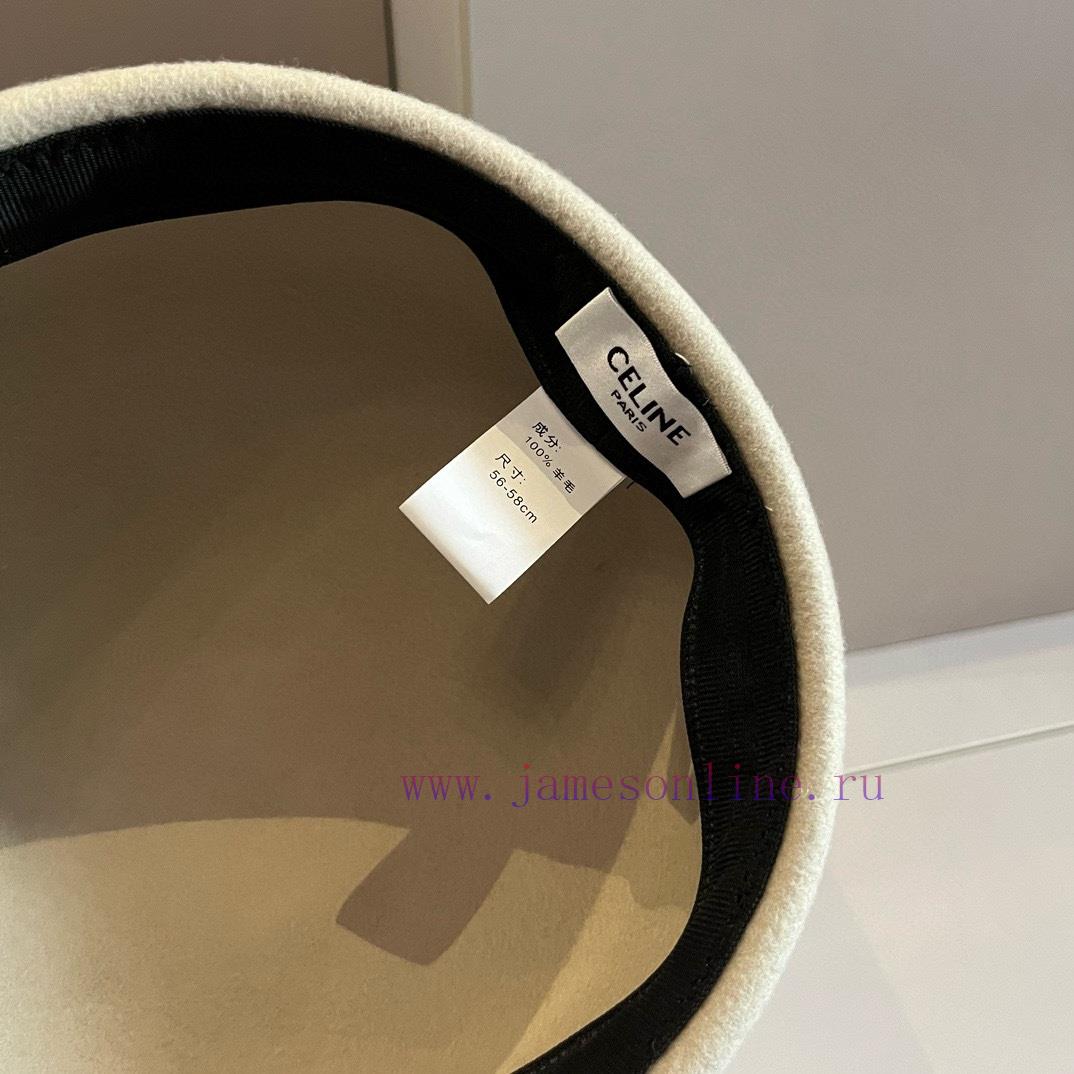Celine's new wool ducktongue military hat, new style, runway style woolen hat, head circumfer42lanbq - Image 9