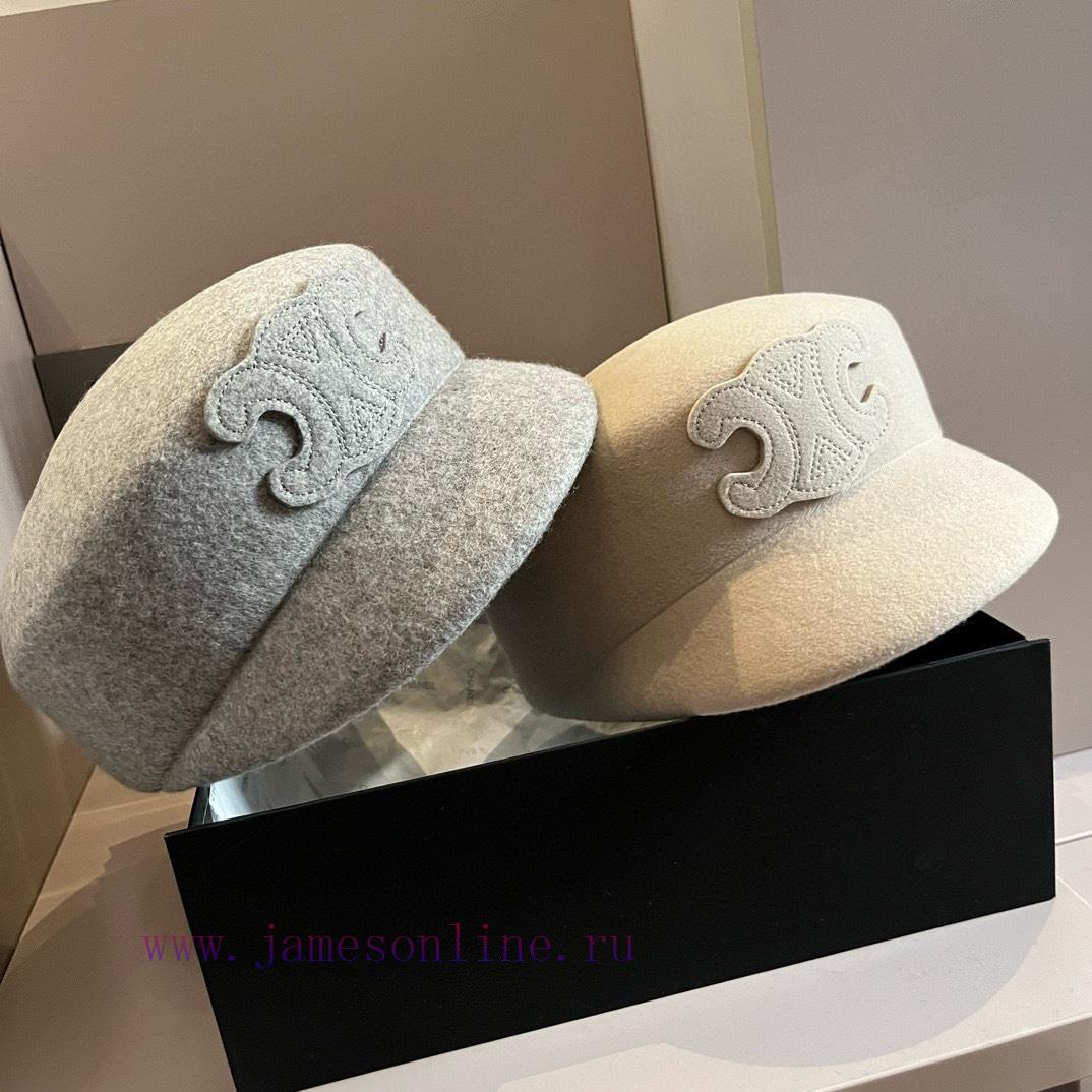 Celine's new wool ducktongue military hat, new style, runway style woolen hat, head circumfem4nmj3o8 - Image 10