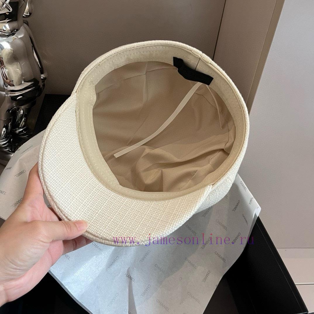 PRADA's new canvas duckbill military cap, black and white, with a head circumference of 57cmag7srm18 - Image 7