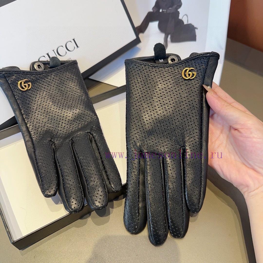 Gucci Women's Sheepskin Gloves, Fashionable Gloves, Warm in Autumn and Winter with Velvet Insl0d5c3q - Image 7