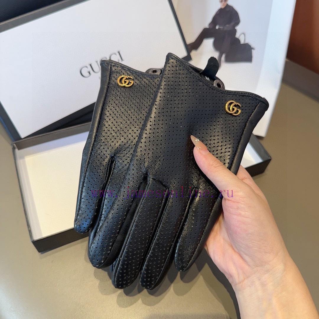 Gucci Women's Sheepskin Gloves, Fashionable Gloves, Warm in Autumn and Winter with Velvet Insl0d5c3q - Image 9