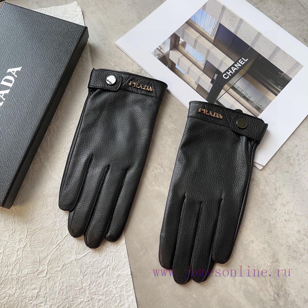 Prada's new sheepskin gloves, fashionable gloves, warm interior for autumn and winter, class6kpi4bpp - Image 4