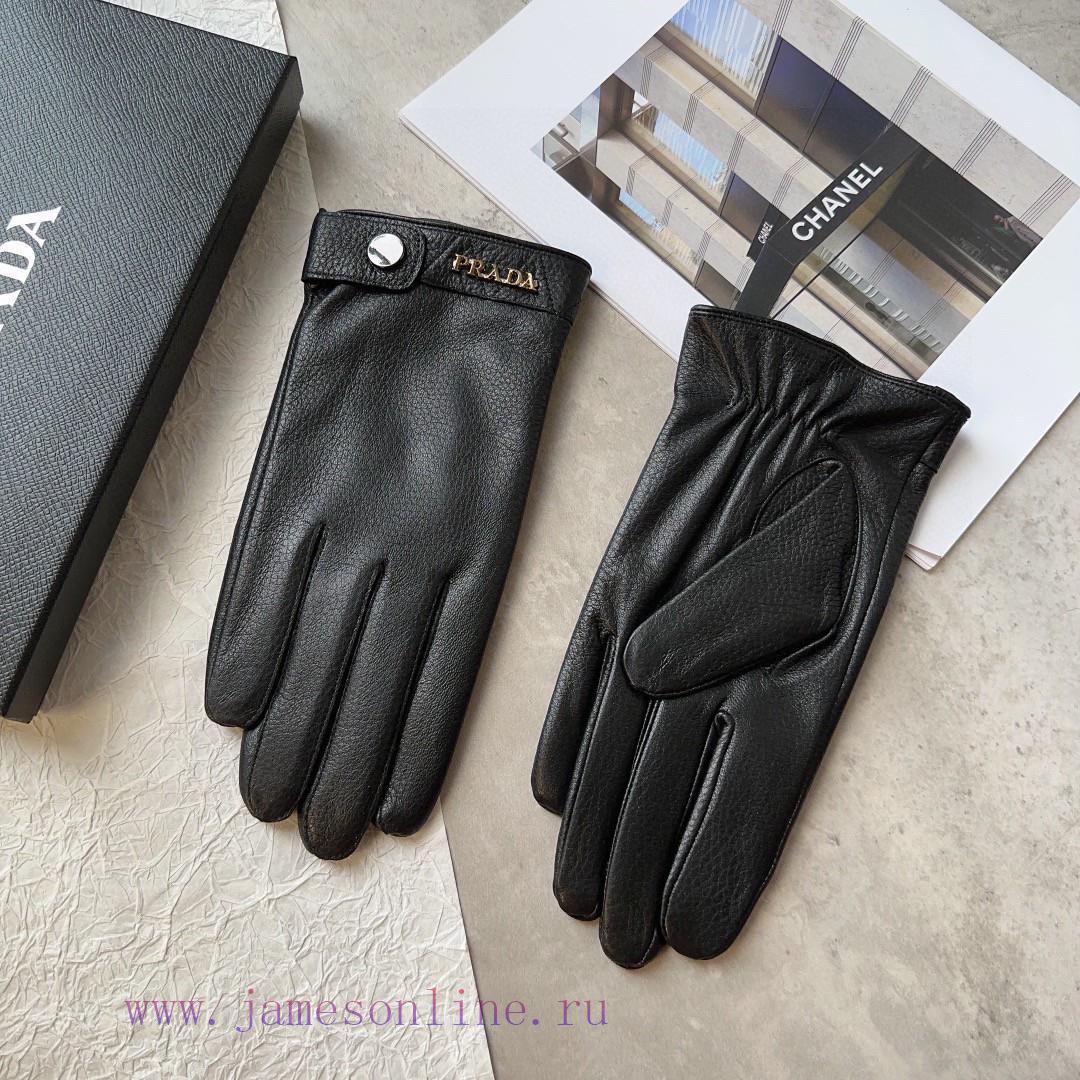 Prada's new sheepskin gloves, fashionable gloves, warm interior for autumn and winter, class6kpi4bpp - Image 5