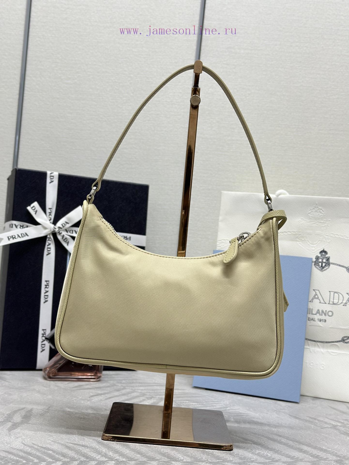 Paired version full package, customized), Prada's latest popular leather shoulder strap whitnrm5mdsm - Image 3