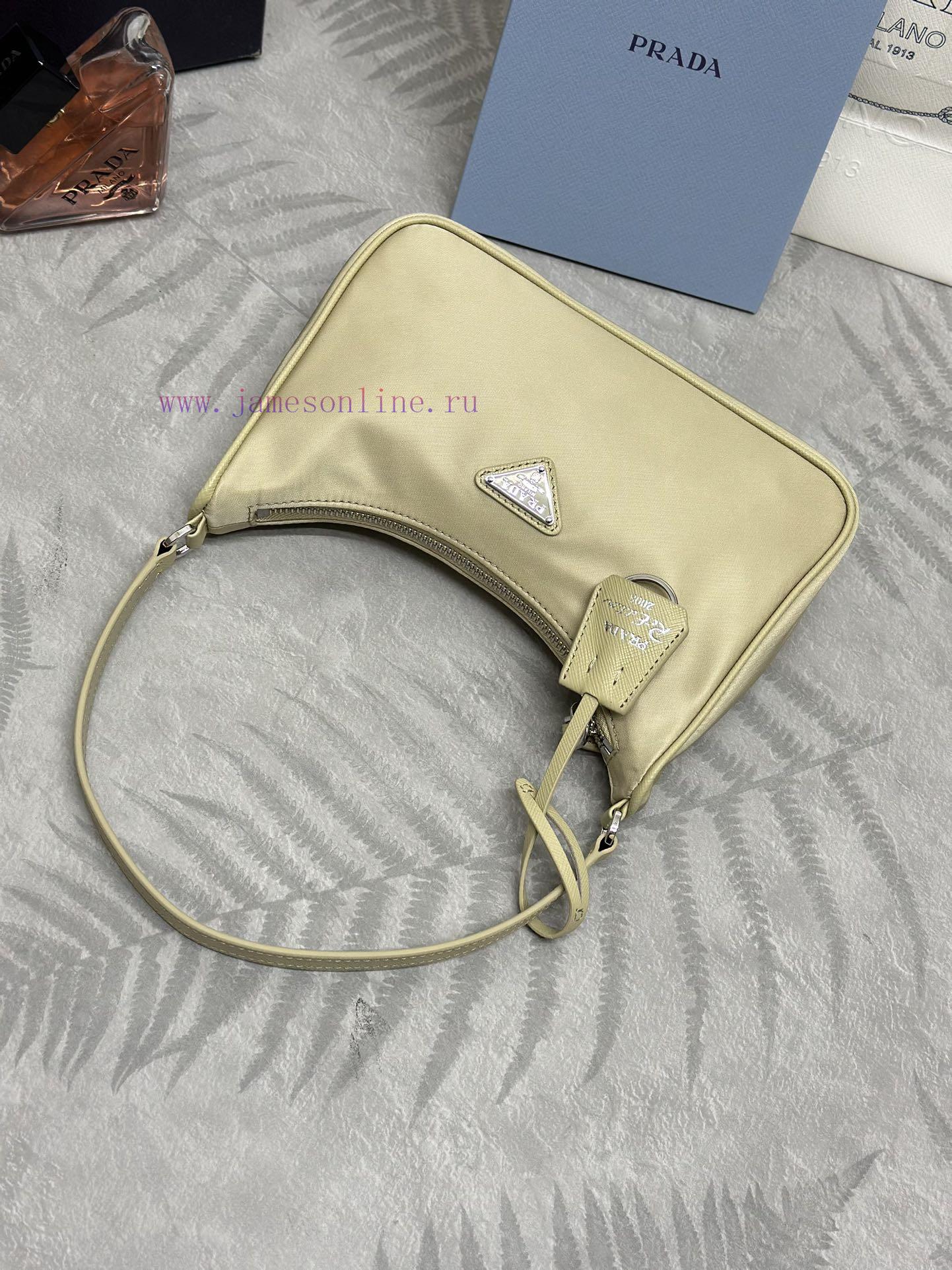Paired version full package, customized), Prada's latest popular leather shoulder strap whitnrm5mdsm - Image 5