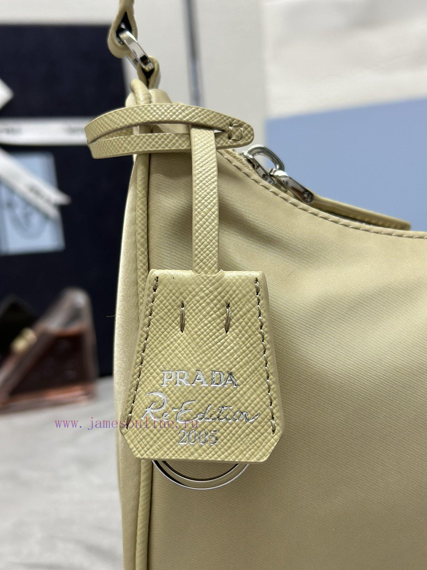 Paired version full package, customized), Prada's latest popular leather shoulder strap whitnrm5mdsm - Image 6