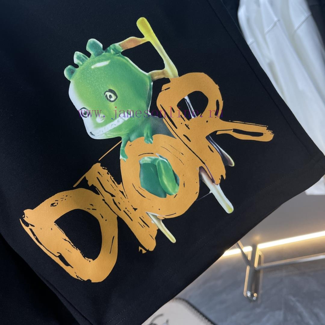 High quality Dior 2024 SS spring/summer pure cotton fabric shorts 420g, cartoon letter logo s1kemrqj - Image 5