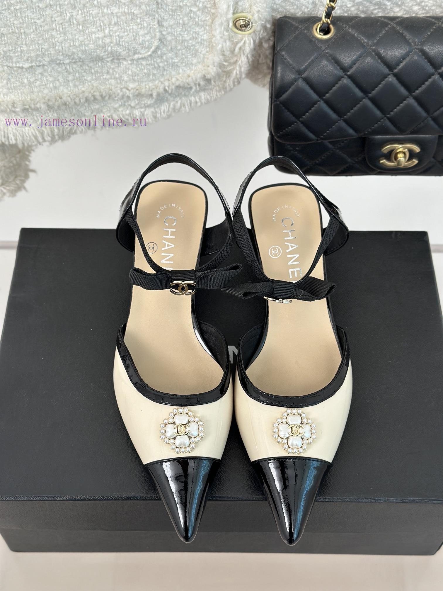 Chanel | Chanel 24C New Product ClassicDouble C Clover Pearl Sandals and Slippers SeriesThe 2h08aeh5 - Image 5