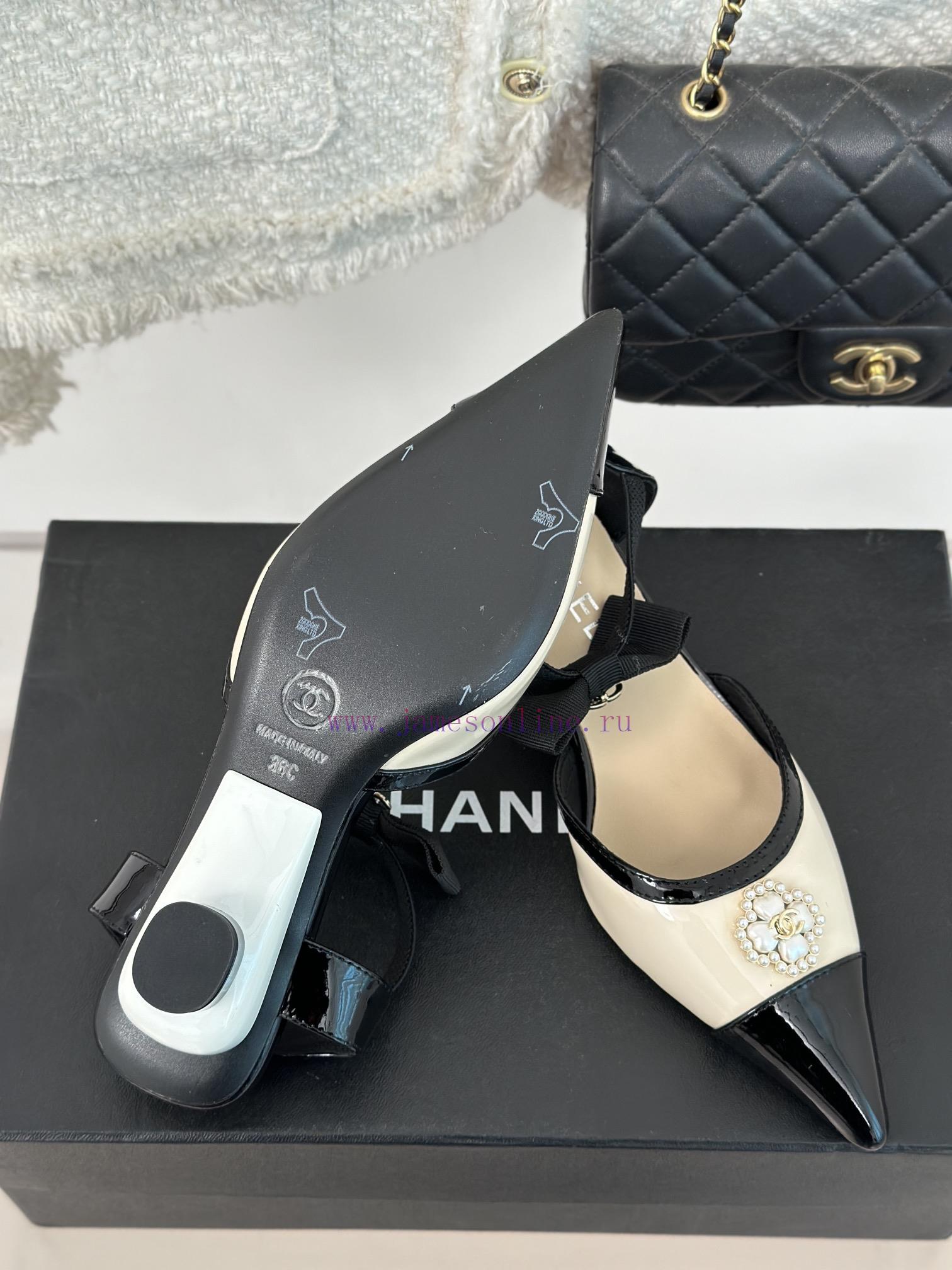 Chanel | Chanel 24C New Product ClassicDouble C Clover Pearl Sandals and Slippers SeriesThe 2h08aeh5 - Image 10