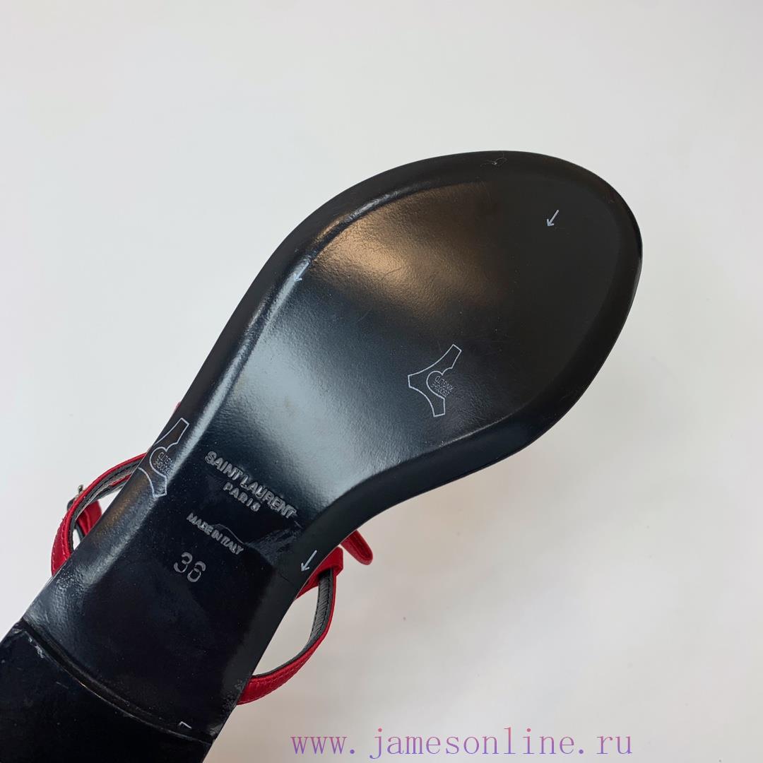 SAINT LAUREN * Silk Diamond Button Flat Sandals The entire design, including metal products u4m9m8m1 - Image 9