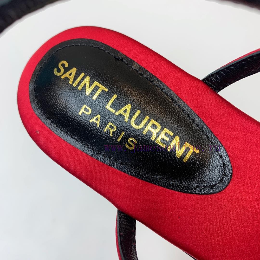 SAINT LAUREN * Silk Diamond Button Flat Sandals The entire design, including metal products u4m9m8m1 - Image 10