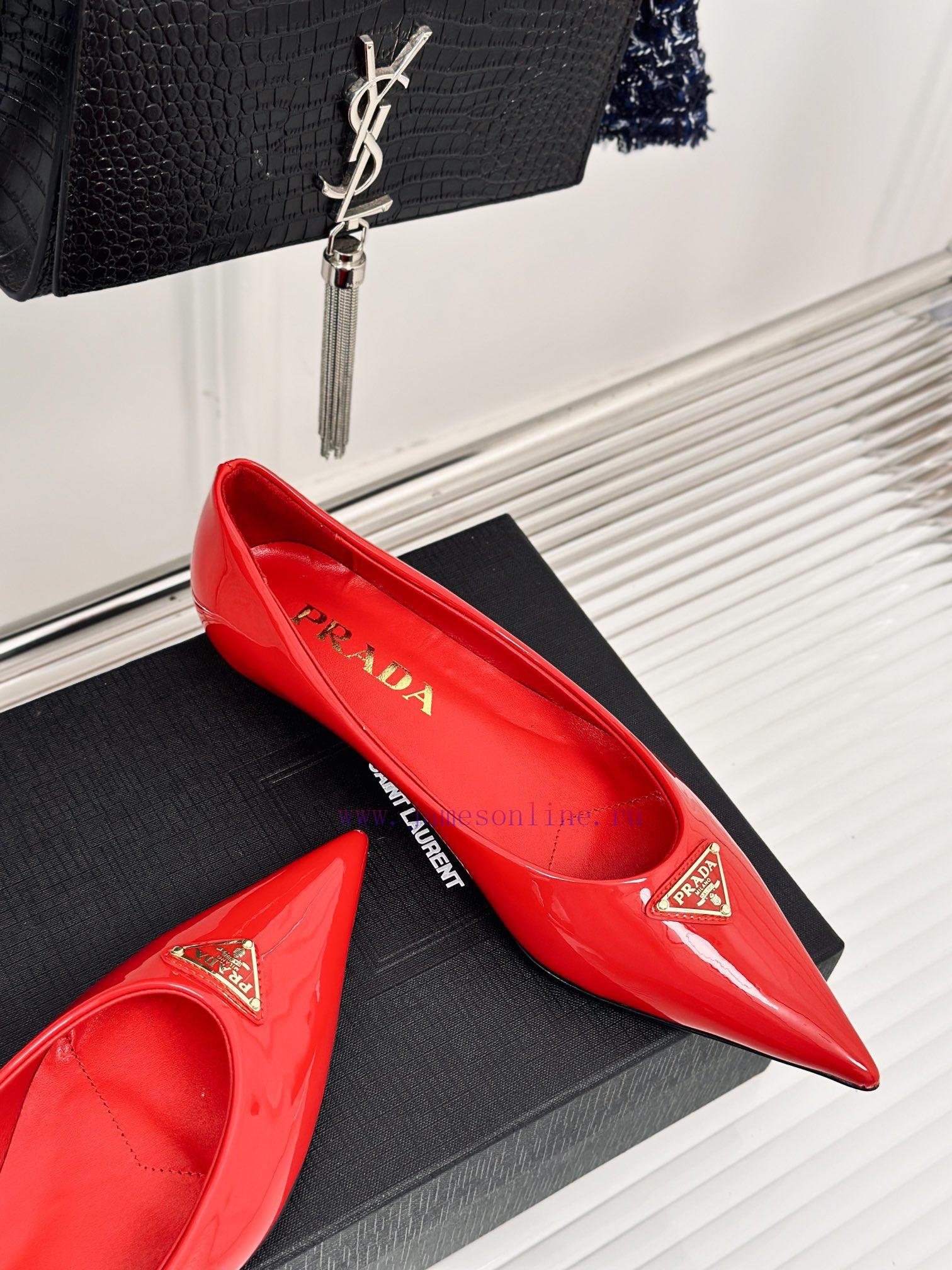 PRADA/PRADA Classic Spring/SummerTriangle logo sandals single shoe seriesThe simple design itk8cb3xk - Image 6