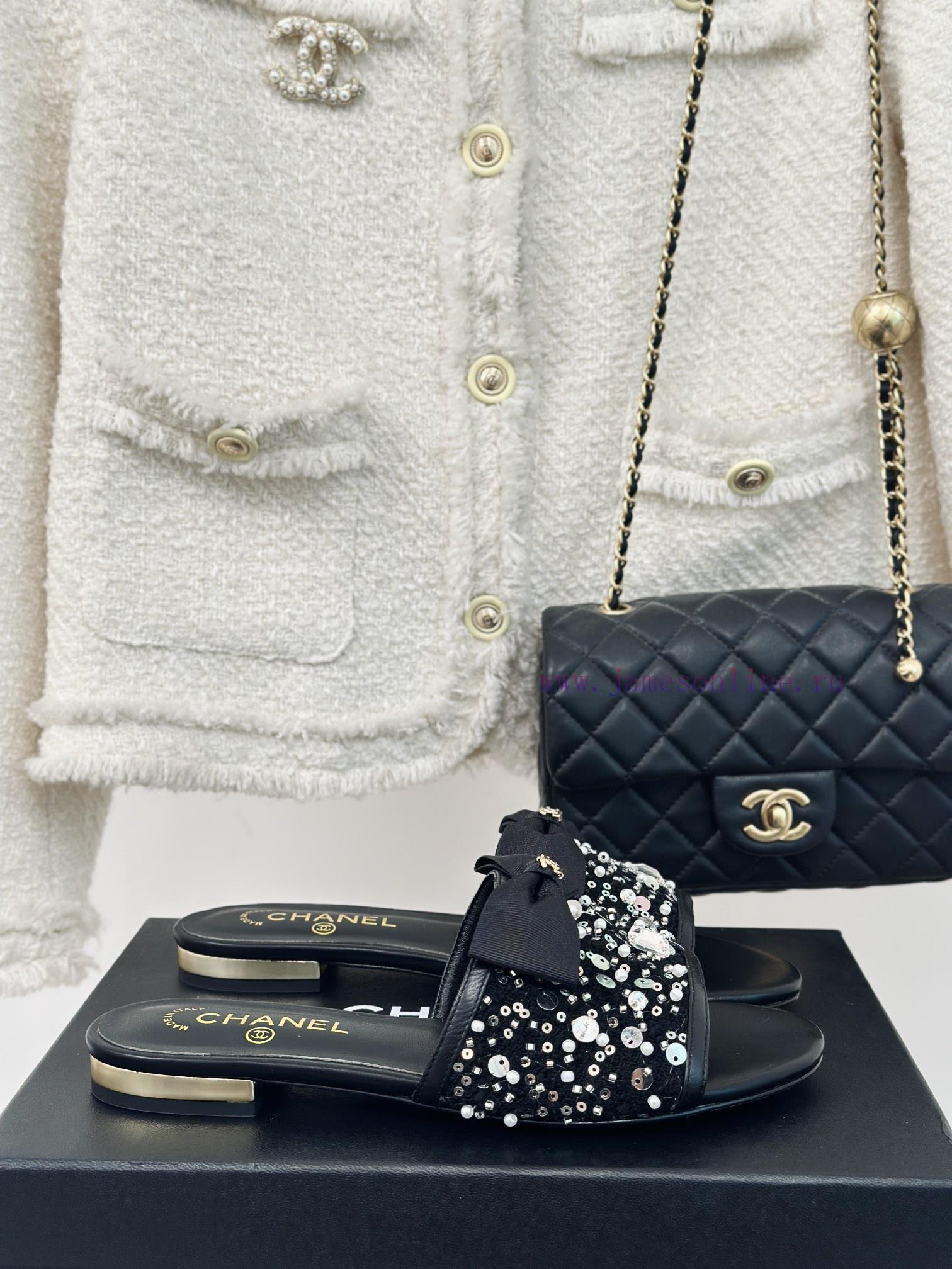 Chanel | Chanel 24P New ButterflyCrystal slippersBulling, sparkling, sweet and royal~Is the 4ndhiwfe - Image 2