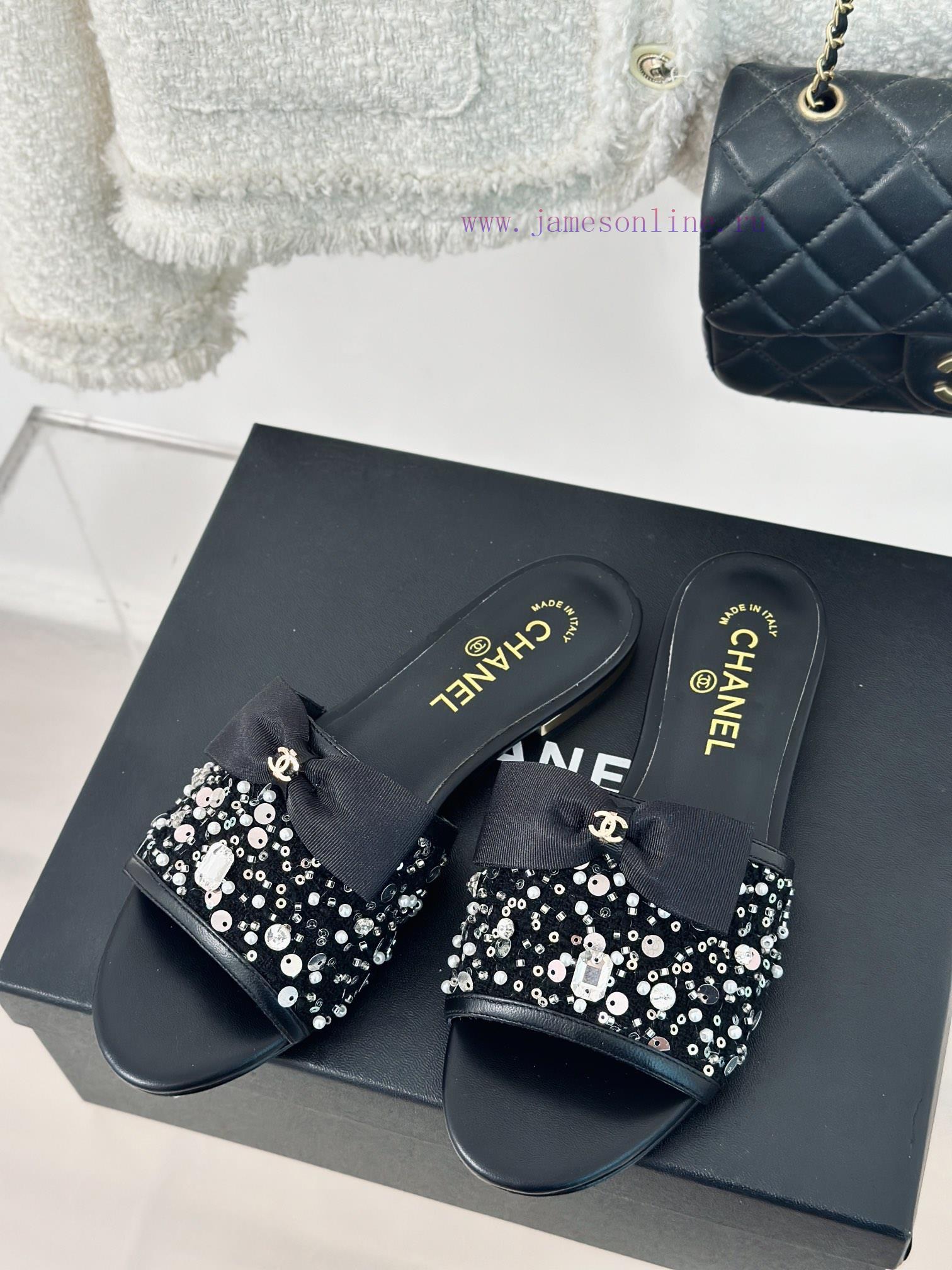 Chanel | Chanel 24P New ButterflyCrystal slippersBulling, sparkling, sweet and royal~Is the 4ndhiwfe - Image 3
