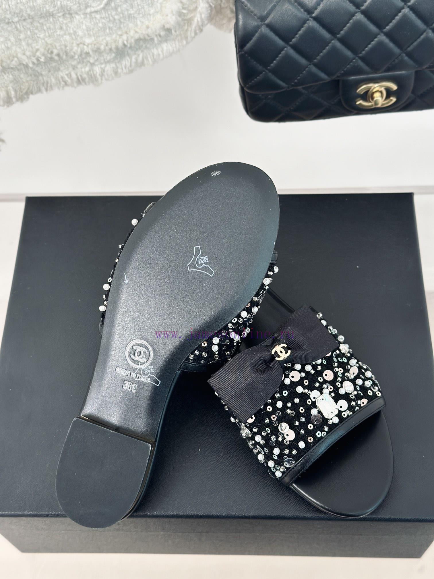Chanel | Chanel 24P New ButterflyCrystal slippersBulling, sparkling, sweet and royal~Is the 4ndhiwfe - Image 10