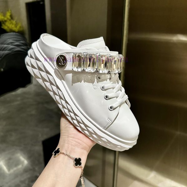 2024 new Jimmy Zhou JIMMY CHOO, released, original large sole casual white shoes, adopting tocgbokot