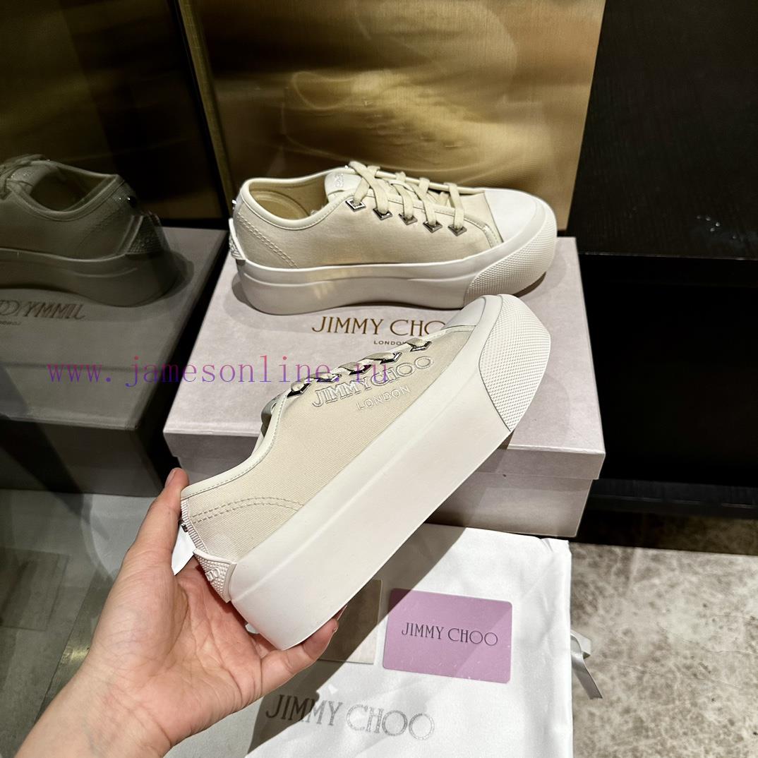 Jimmy CHOO will be released in 2024, featuring canvas casual white shoes with the latest cravlsp9hqx - Image 6