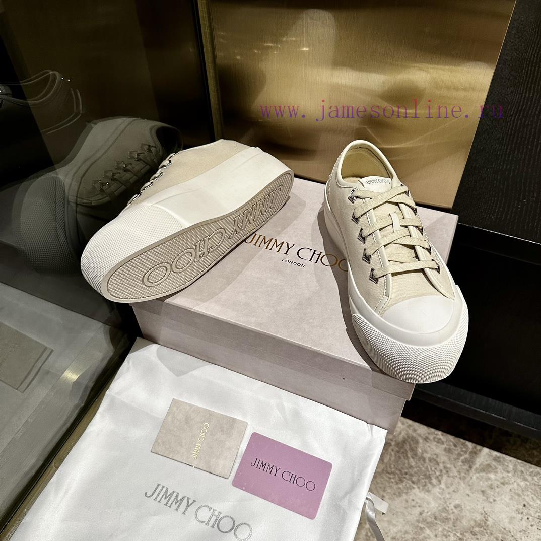 Jimmy CHOO will be released in 2024, featuring canvas casual white shoes with the latest cravlsp9hqx - Image 7