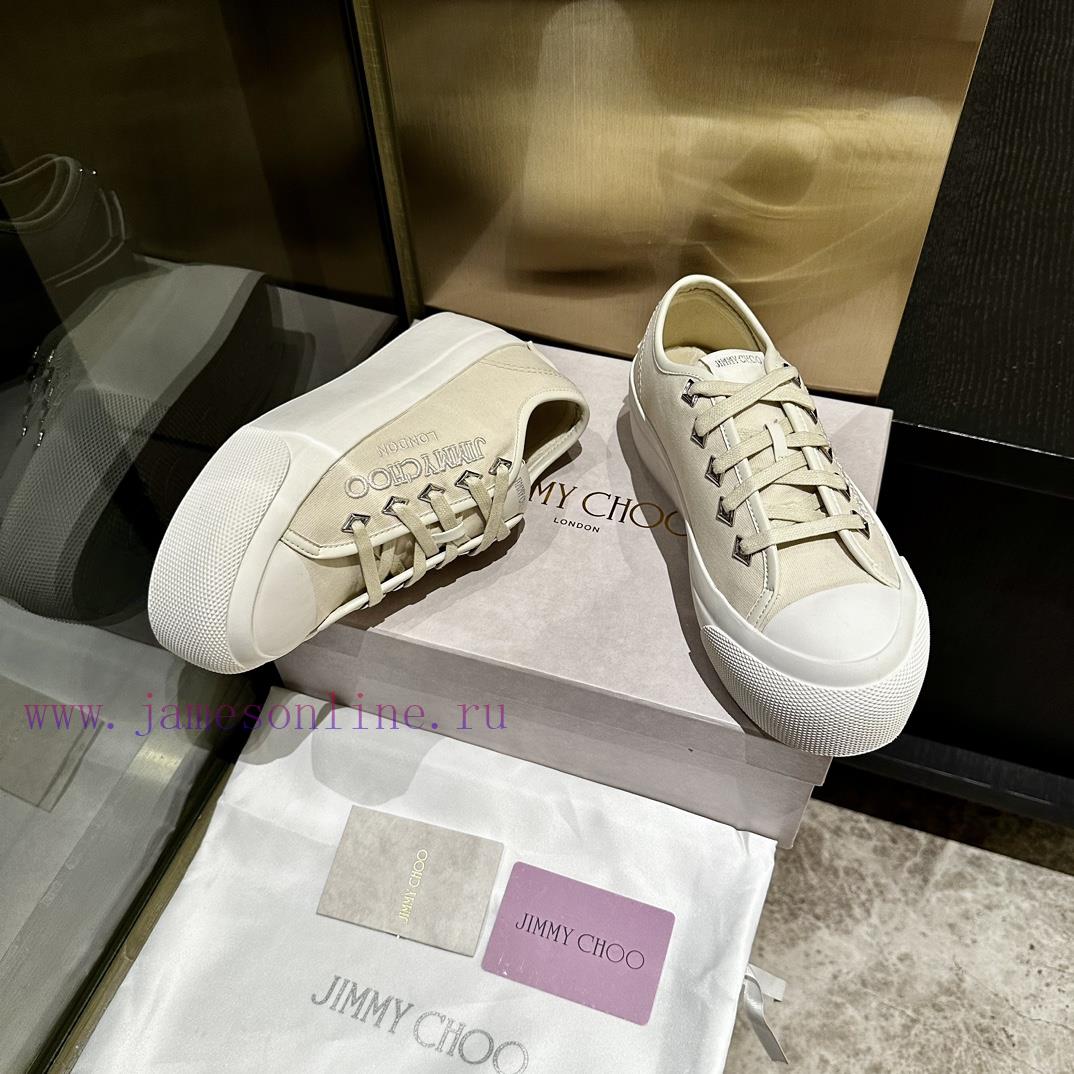 Jimmy CHOO will be released in 2024, featuring canvas casual white shoes with the latest cravlsp9hqx - Image 8