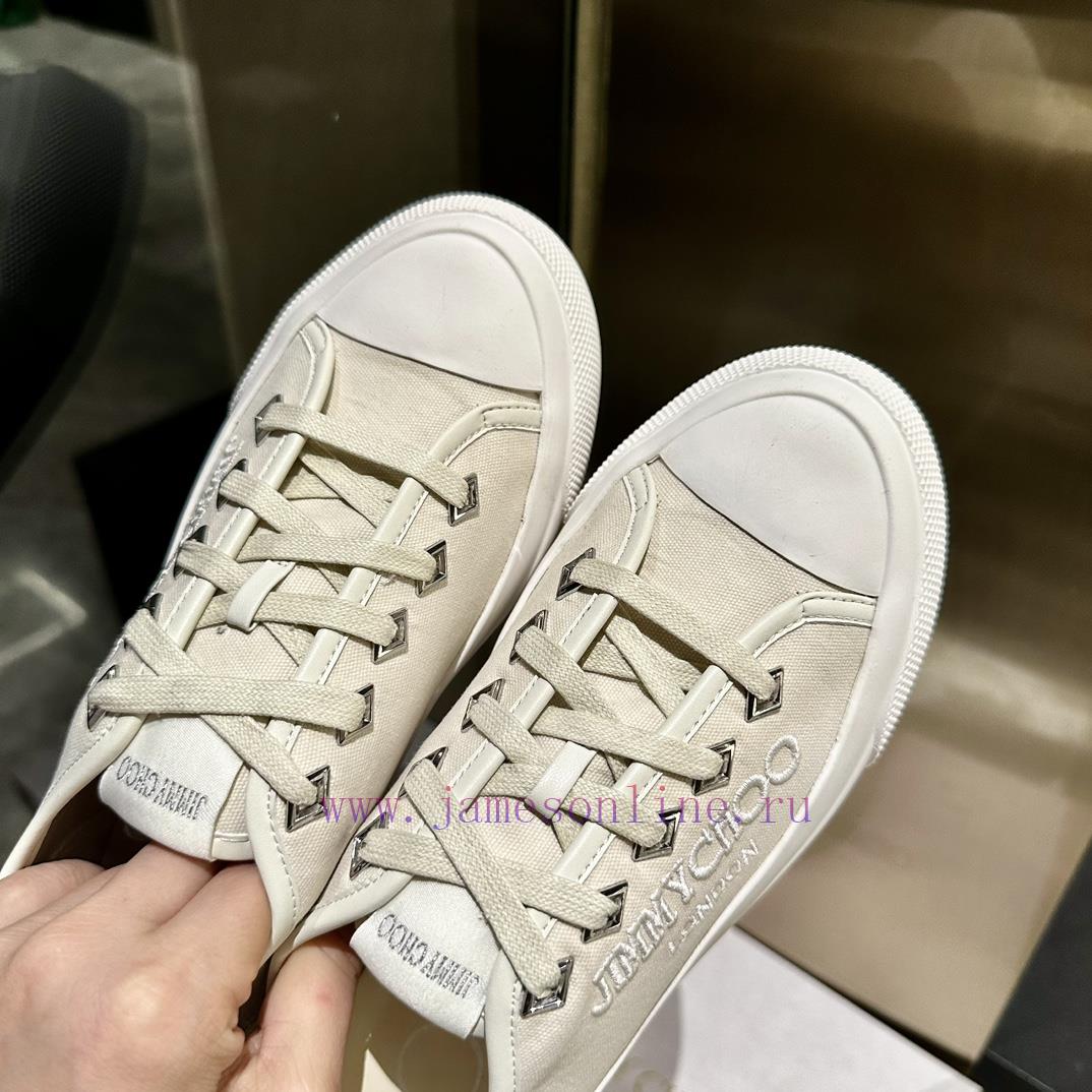 Jimmy CHOO will be released in 2024, featuring canvas casual white shoes with the latest cravlsp9hqx - Image 9