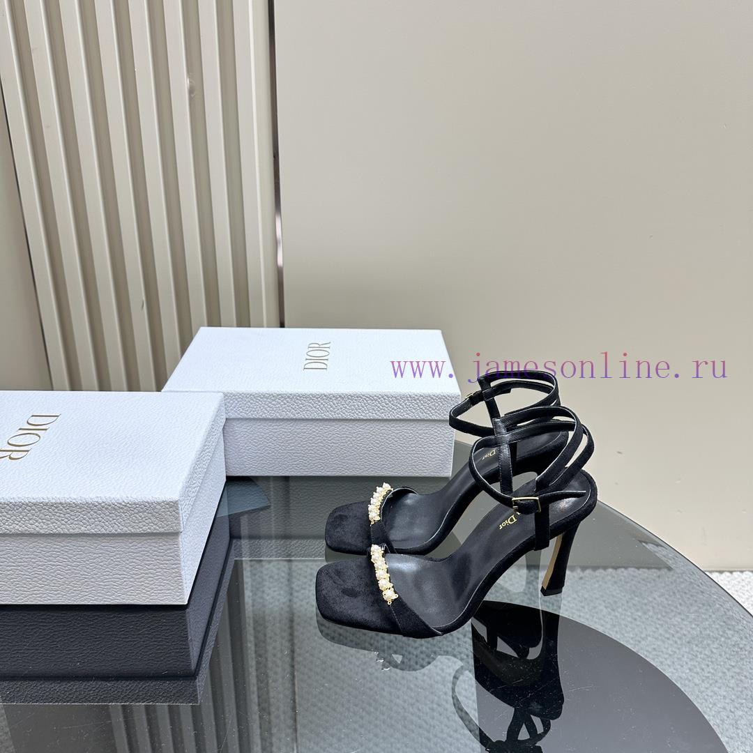 Dior/Dior 24S Spring/Summer New Product Pearl Strap High Heel SandalsThe fabric is imported xexjxq5c - Image 2