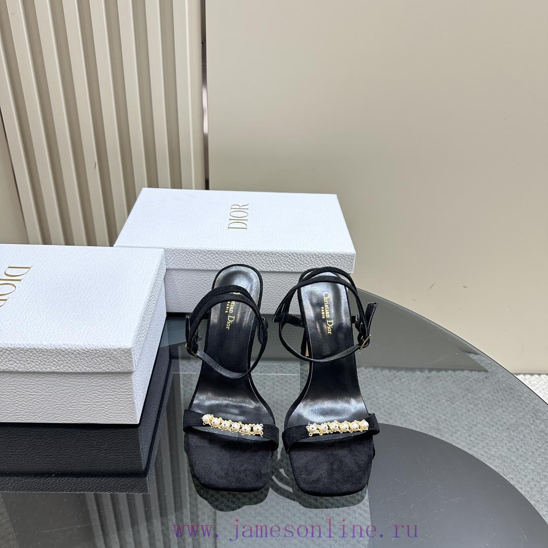 Dior/Dior 24S Spring/Summer New Product Pearl Strap High Heel SandalsThe fabric is imported xexjxq5c - Image 3