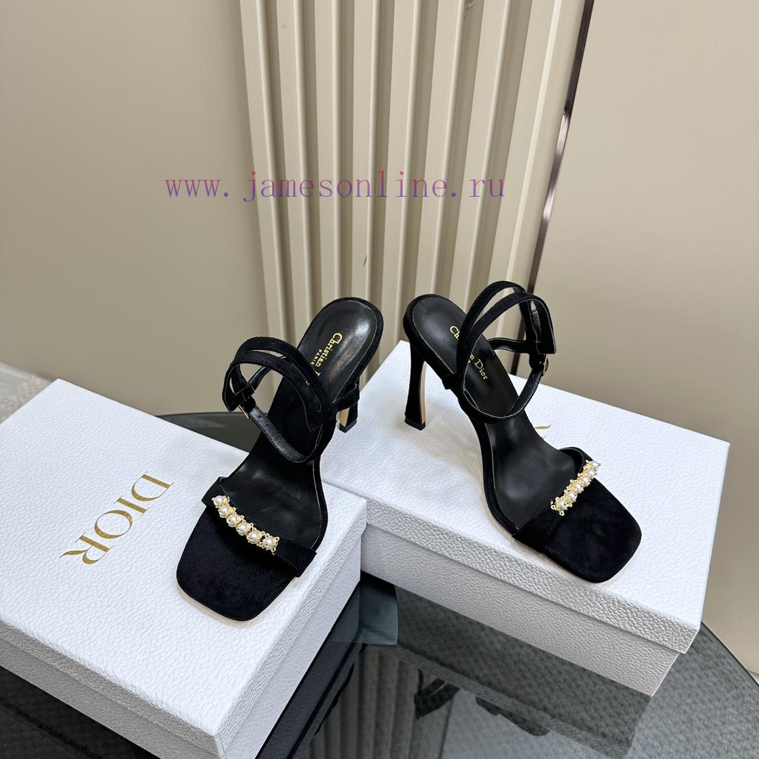 Dior/Dior 24S Spring/Summer New Product Pearl Strap High Heel SandalsThe fabric is imported xexjxq5c - Image 4