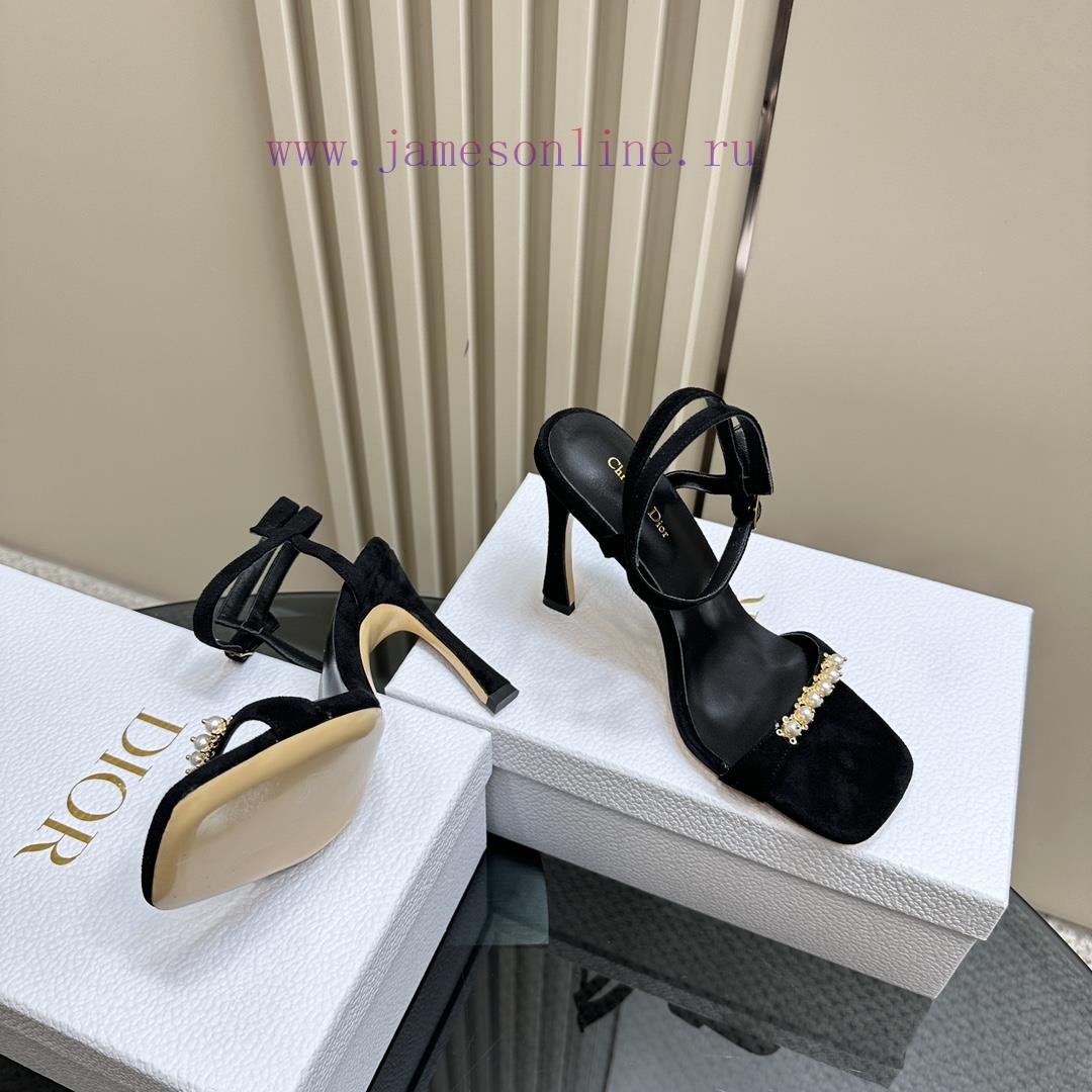 Dior/Dior 24S Spring/Summer New Product Pearl Strap High Heel SandalsThe fabric is imported xexjxq5c - Image 5