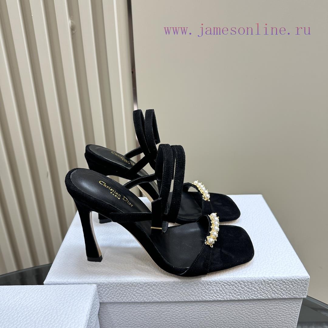 Dior/Dior 24S Spring/Summer New Product Pearl Strap High Heel SandalsThe fabric is imported xexjxq5c - Image 6