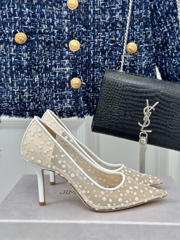 Jimmy Choo | Jimmy Zhou Classic LOVE Mesh Series High HeelsJC's shoes are well-known for thehkoq6hse