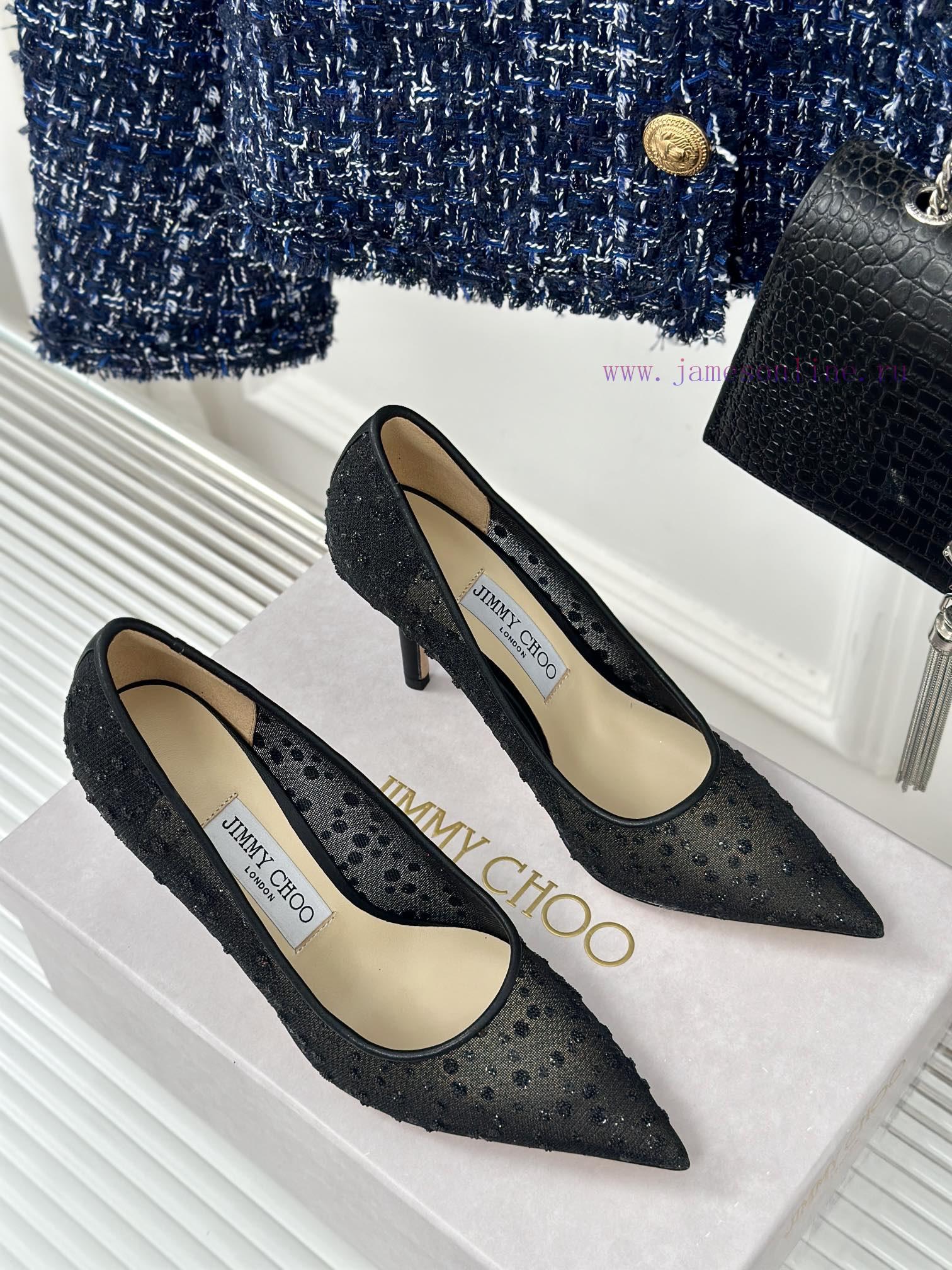 Jimmy Choo | Jimmy Zhou Classic LOVE Mesh Series High HeelsJC's shoes are well-known for thes0cpxtw9 - Image 4