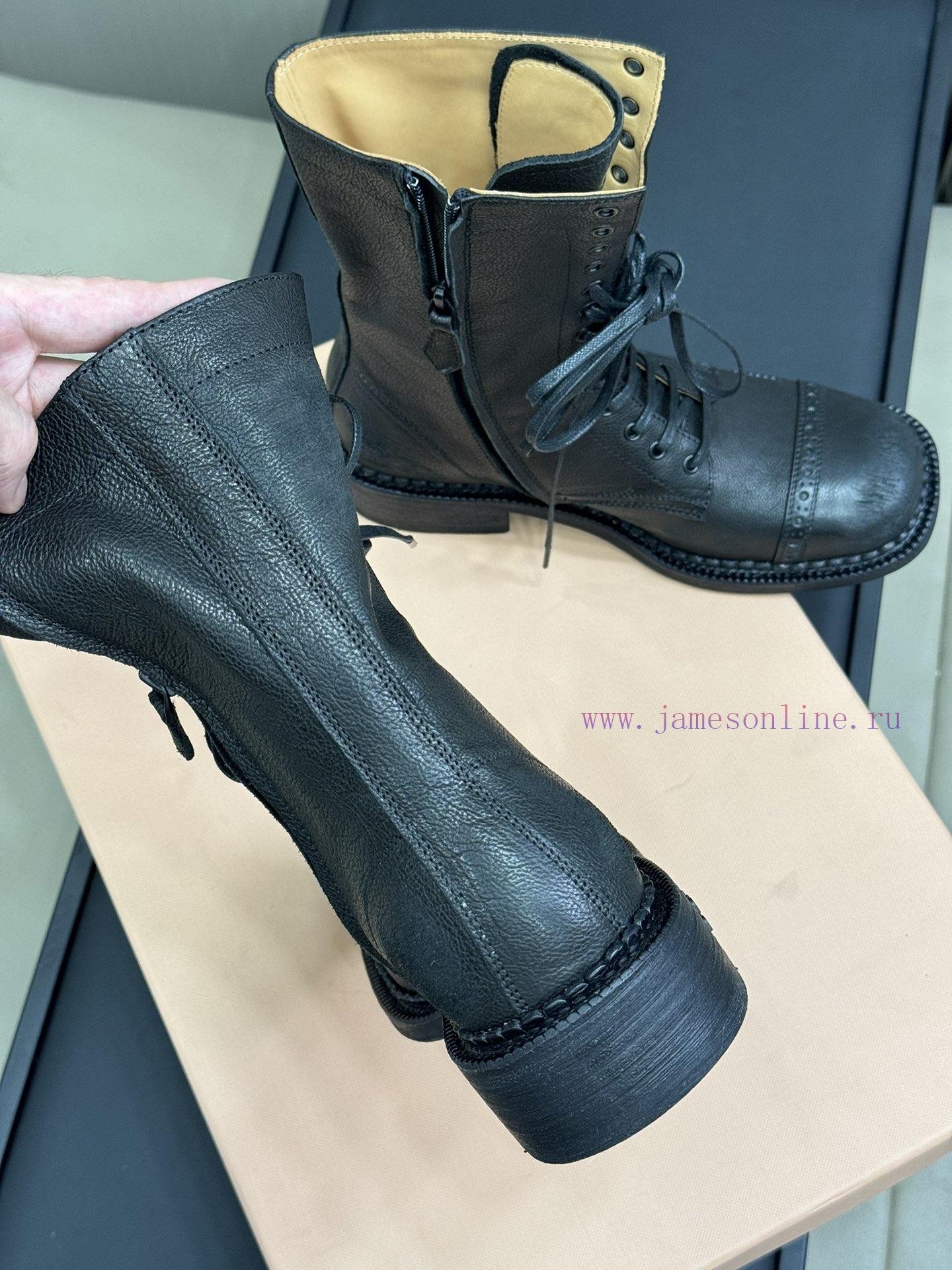 miumiu fw24 new arrival~Miu 24 Autumn/Winter Show Short Boots New ProductClassic motorcycle j44gyo38 - Image 8