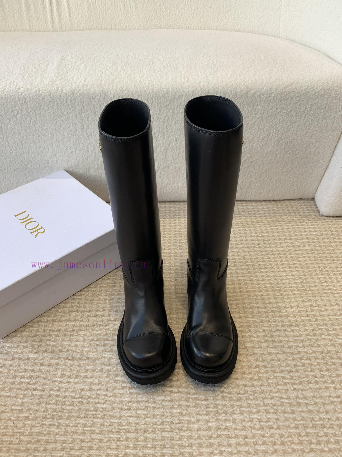 Dior 24ss new autumn and winter retro British style Block new knight boots round toe thick serv8q18u - Image 2