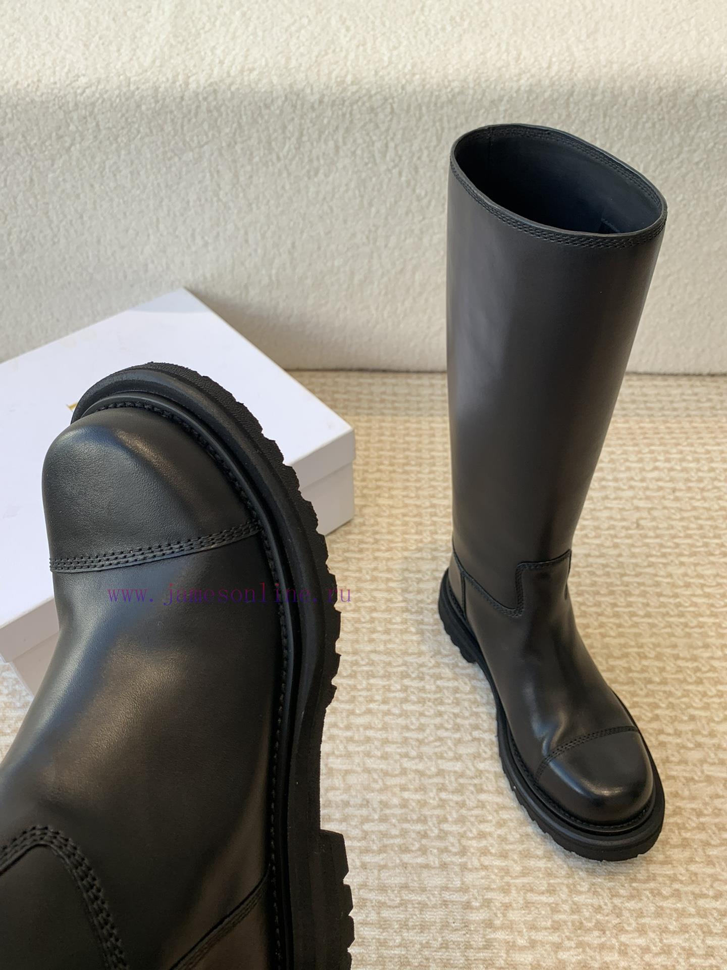 Dior 24ss new autumn and winter retro British style Block new knight boots round toe thick serv8q18u - Image 6