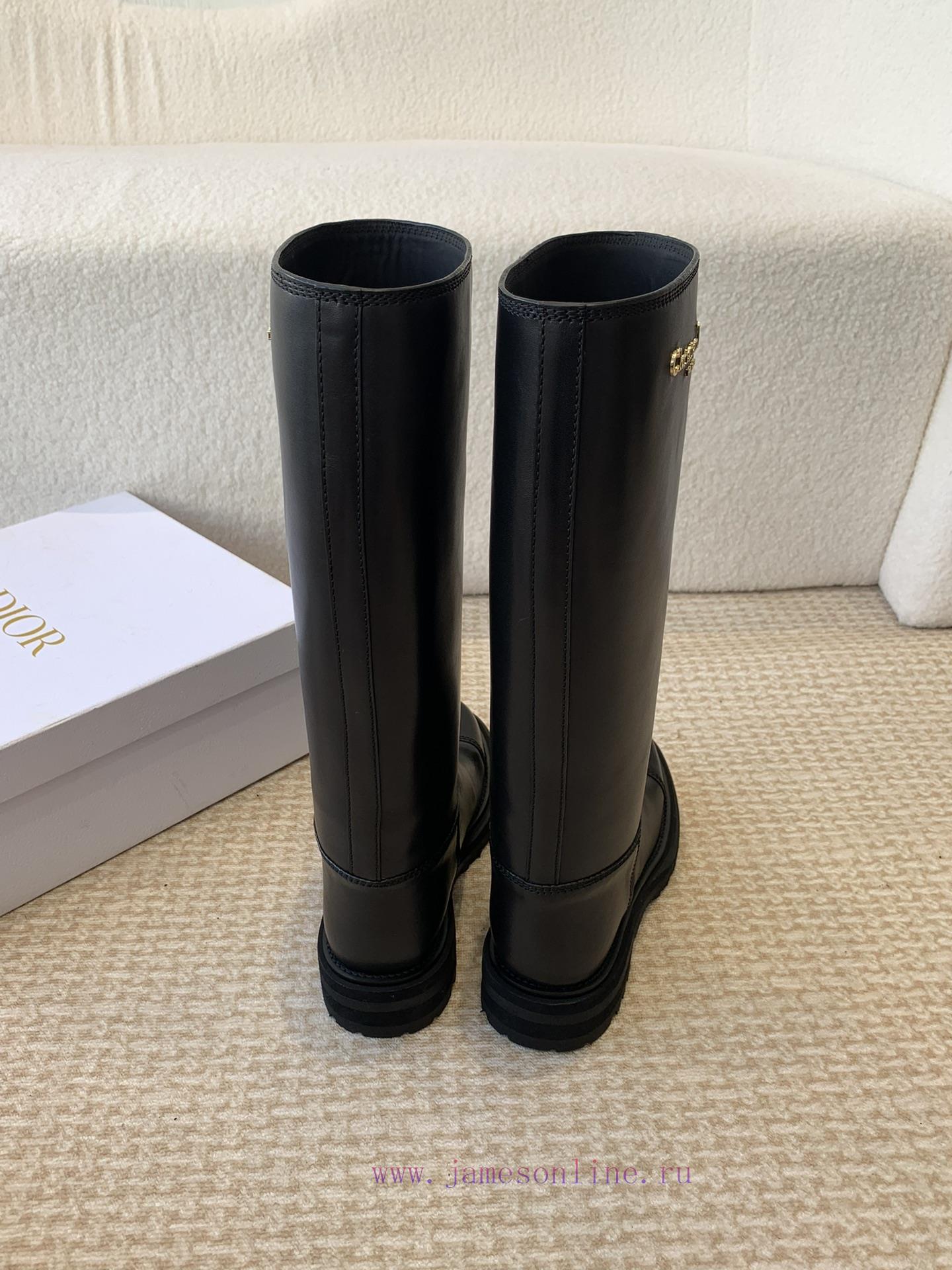 Dior 24ss new autumn and winter retro British style Block new knight boots round toe thick serv8q18u - Image 7