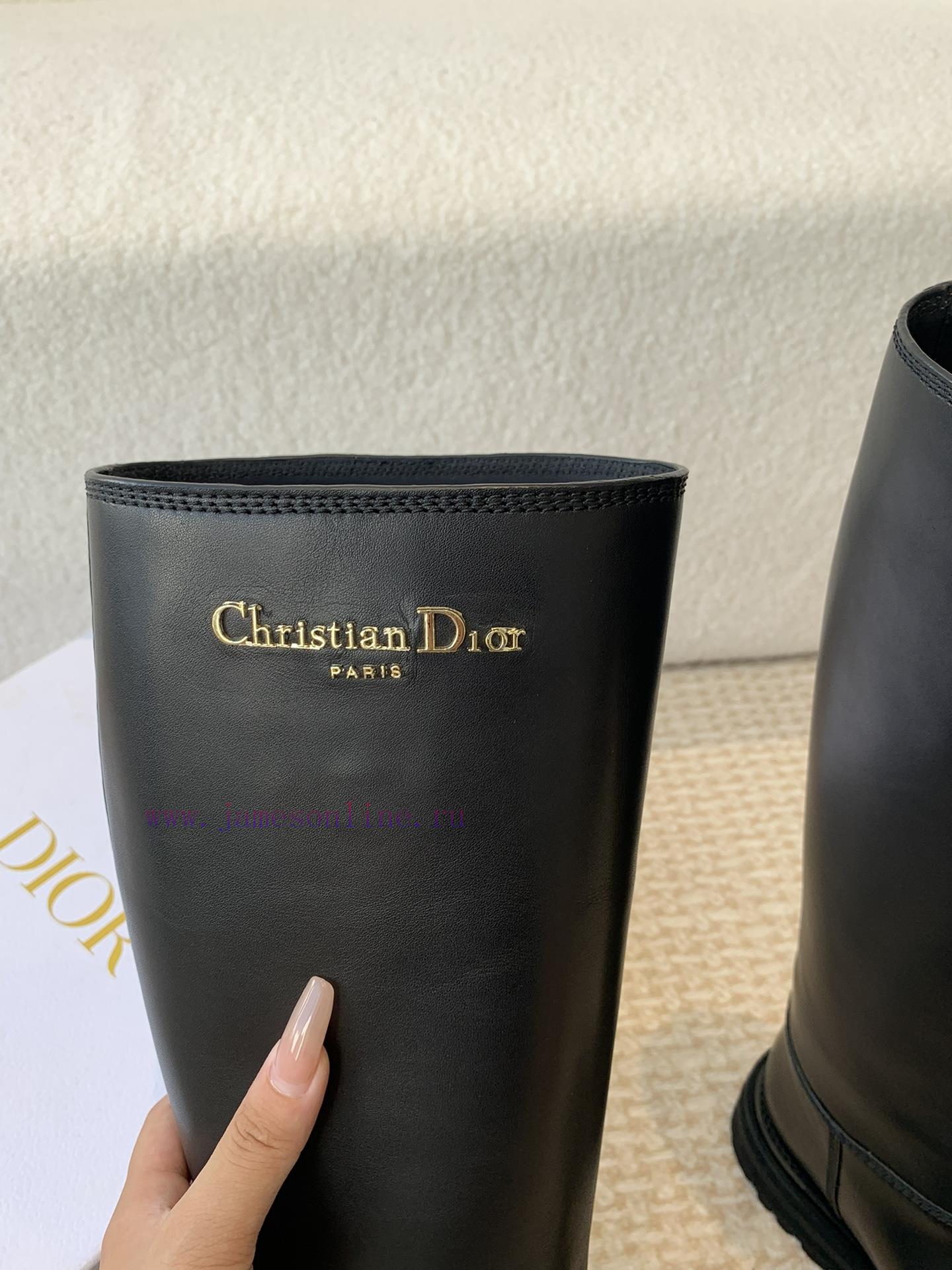 Dior 24ss new autumn and winter retro British style Block new knight boots round toe thick serv8q18u - Image 10
