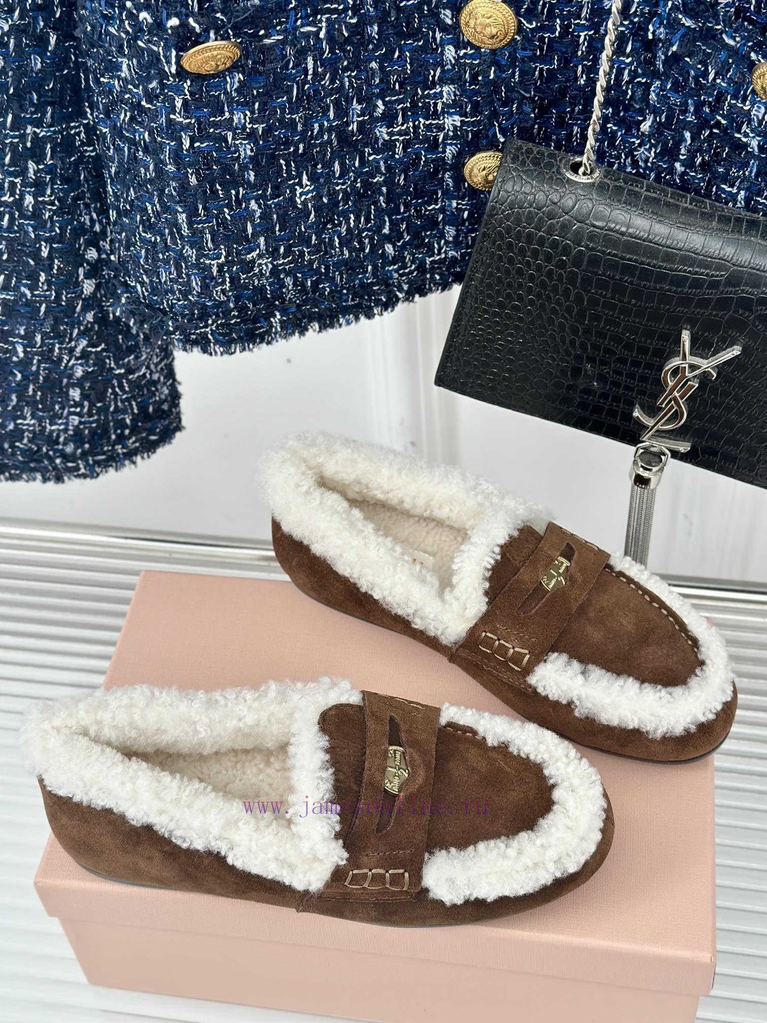 MiuMiu/Miu Classic Fashion Style Coin Fury Shoes Le Fu ShoesRecently, the highly popular golfnj6ws6h - Image 4