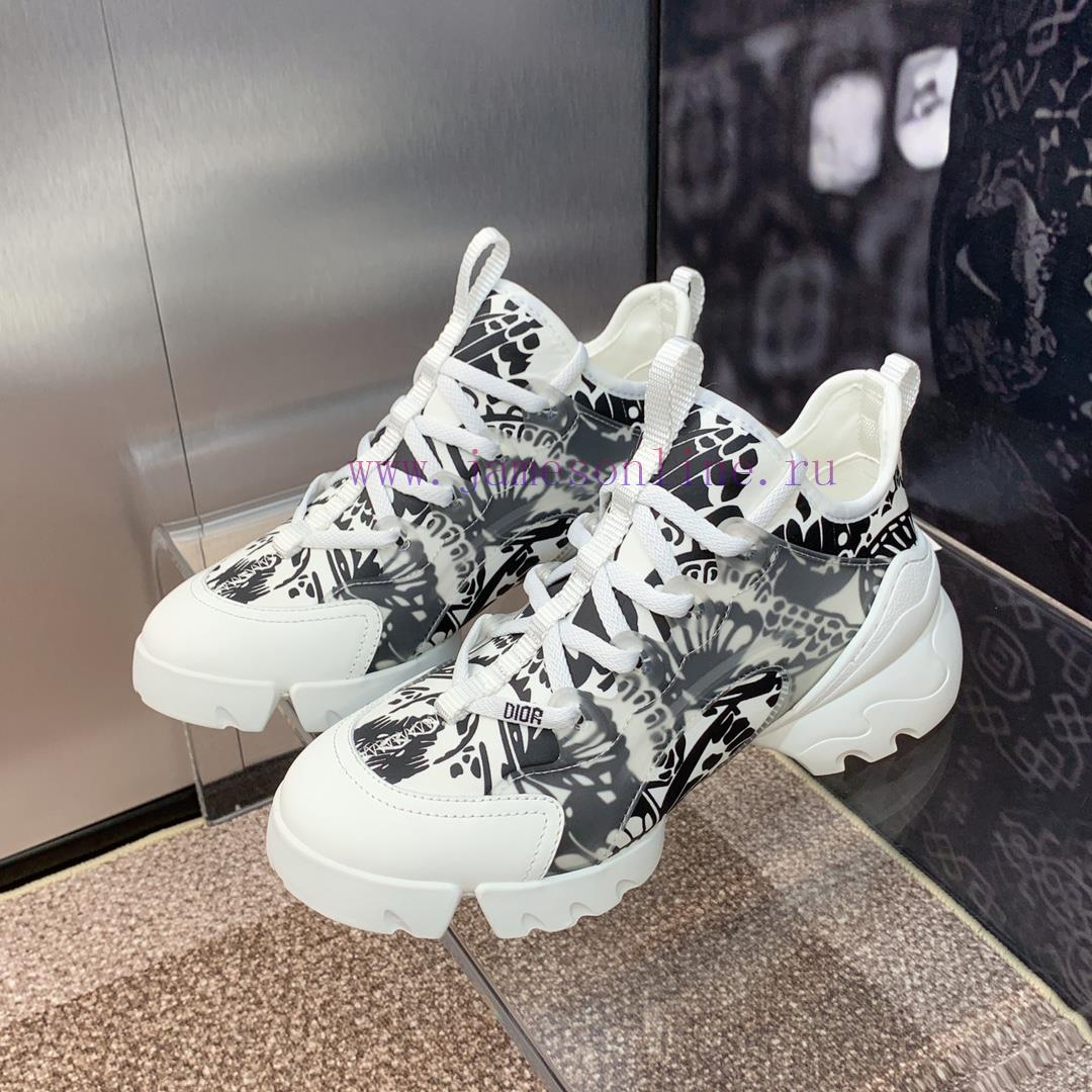 Dior classic thick soled lace up white shoes, Dior spring and summer new color D-CONNECT chll02x1ui3 - Image 4