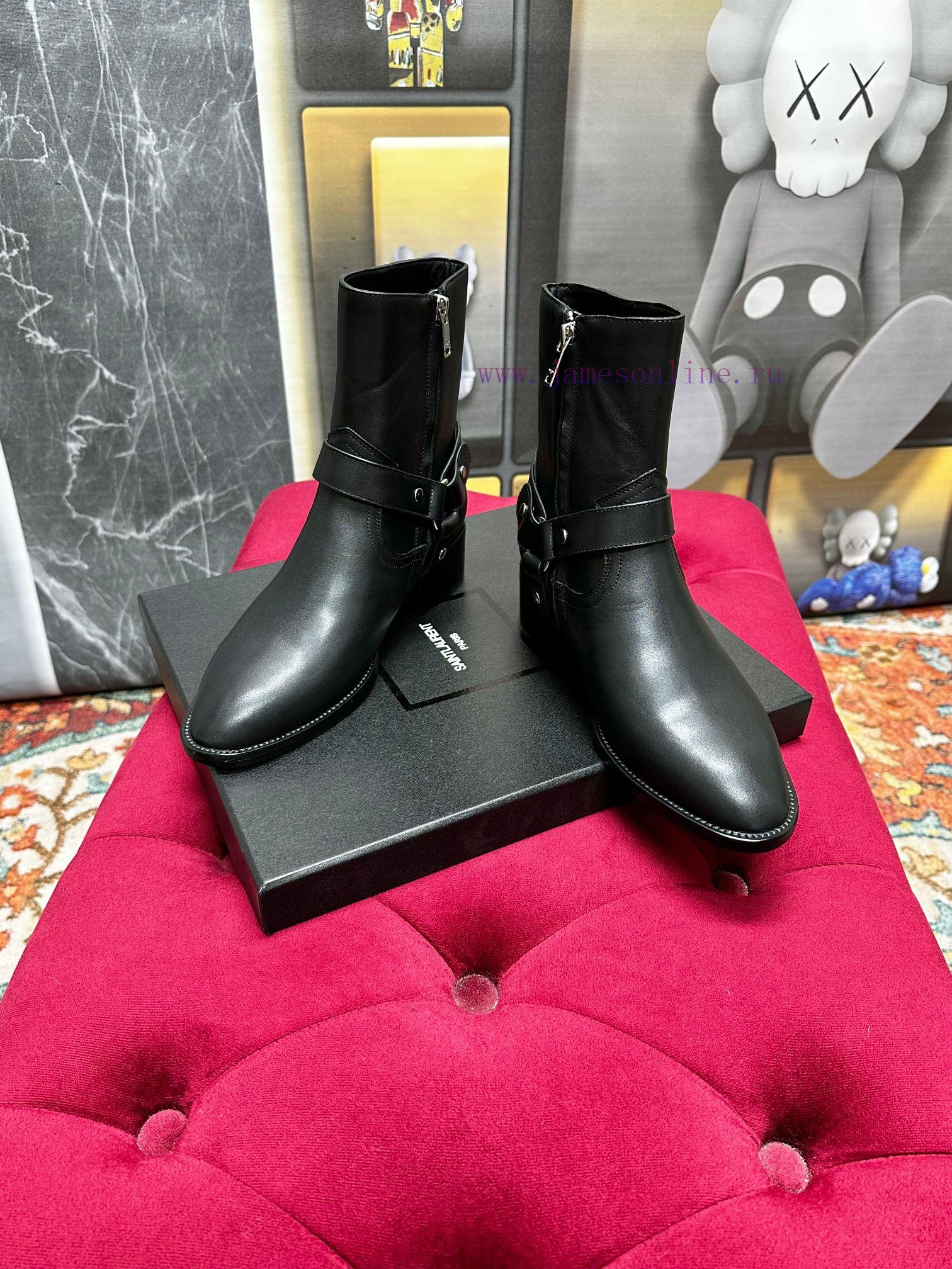 ️——Saint Laurent YSL One Belt Sleeve Short Boots Martin Boot SeriesTop tier fashion show serdjbqpr6s - Image 4