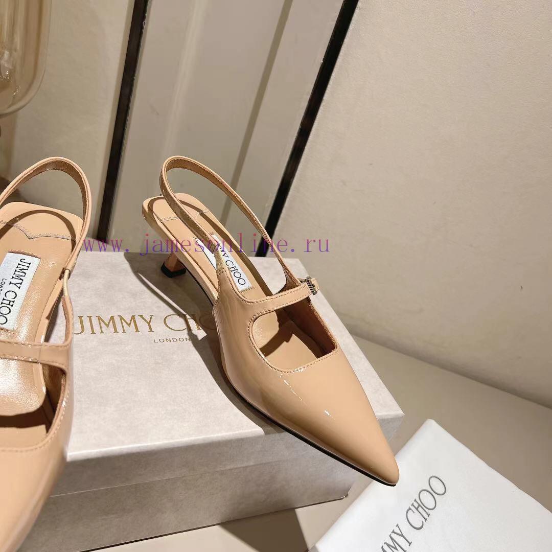 Jimmy Coo's new letter series single shoe sandalsColor Silver Black Naked◽ Original soft patismt397c - Image 5